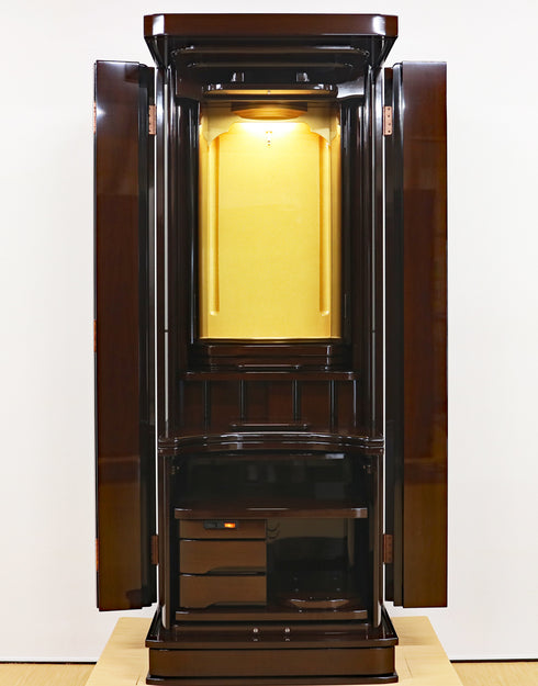 Soka Gakkai Furniture-style Buddhist Altar "Akane" Available in 4 colors Made in Japan Rainbow Gold Cabinet Compatible with Permanent Gohonzon